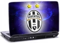 laptop skin med Juventus logo med blå-sort baggrund
